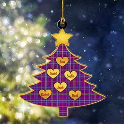 ScotsTee Shop Scottish Jackson Clan Tartan Ornament Custom Name Family Christmas Tree