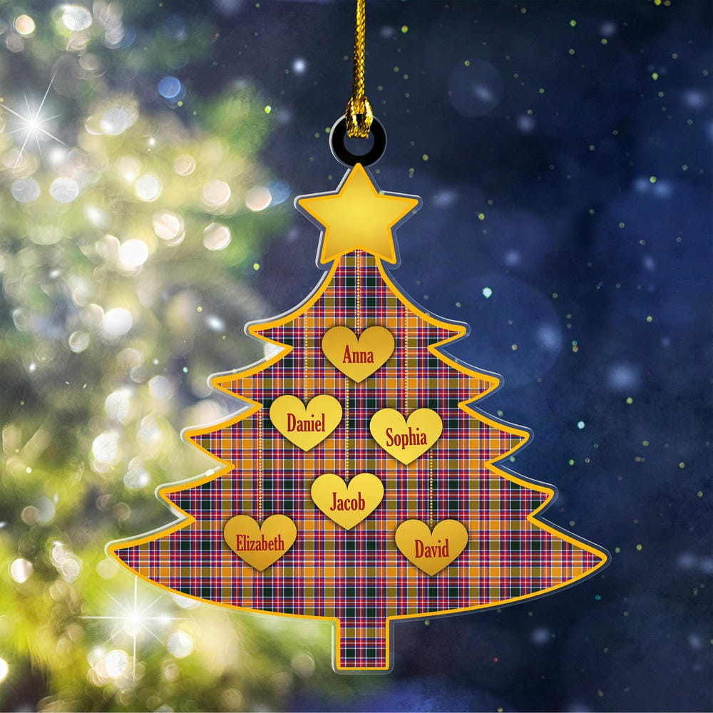 ScotsTee Shop Scottish Jacobite Clan Tartan Ornament Custom Name Family Christmas Tree