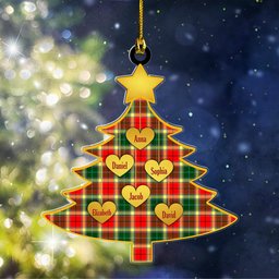 ScotsTee Shop Scottish Gibbs Clan Tartan Ornament Custom Name Family Christmas Tree