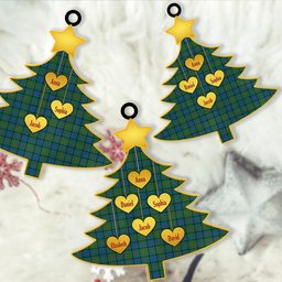 ScotsTee Shop Scottish Lauder Clan Tartan Ornament Custom Name Family Christmas Tree