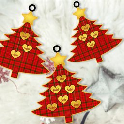 ScotsTee Shop Scottish MacDonnell of Keppoch Modern Clan Tartan Ornament Custom Name Family Christmas Tree