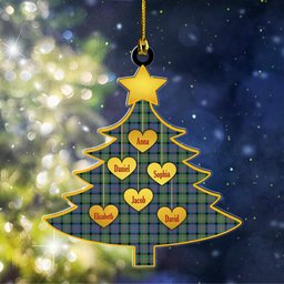 ScotsTee Shop Scottish MacDonnell of Glengarry Ancient Clan Tartan Ornament Custom Name Family Christmas Tree