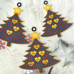 ScotsTee Shop Scottish MacBeth Modern Clan Tartan Ornament Custom Name Family Christmas Tree