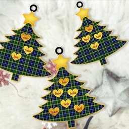 ScotsTee Shop Scottish MacKellar Clan Tartan Ornament Custom Name Family Christmas Tree