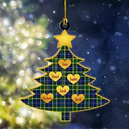 ScotsTee Shop Scottish MacKellar Clan Tartan Ornament Custom Name Family Christmas Tree