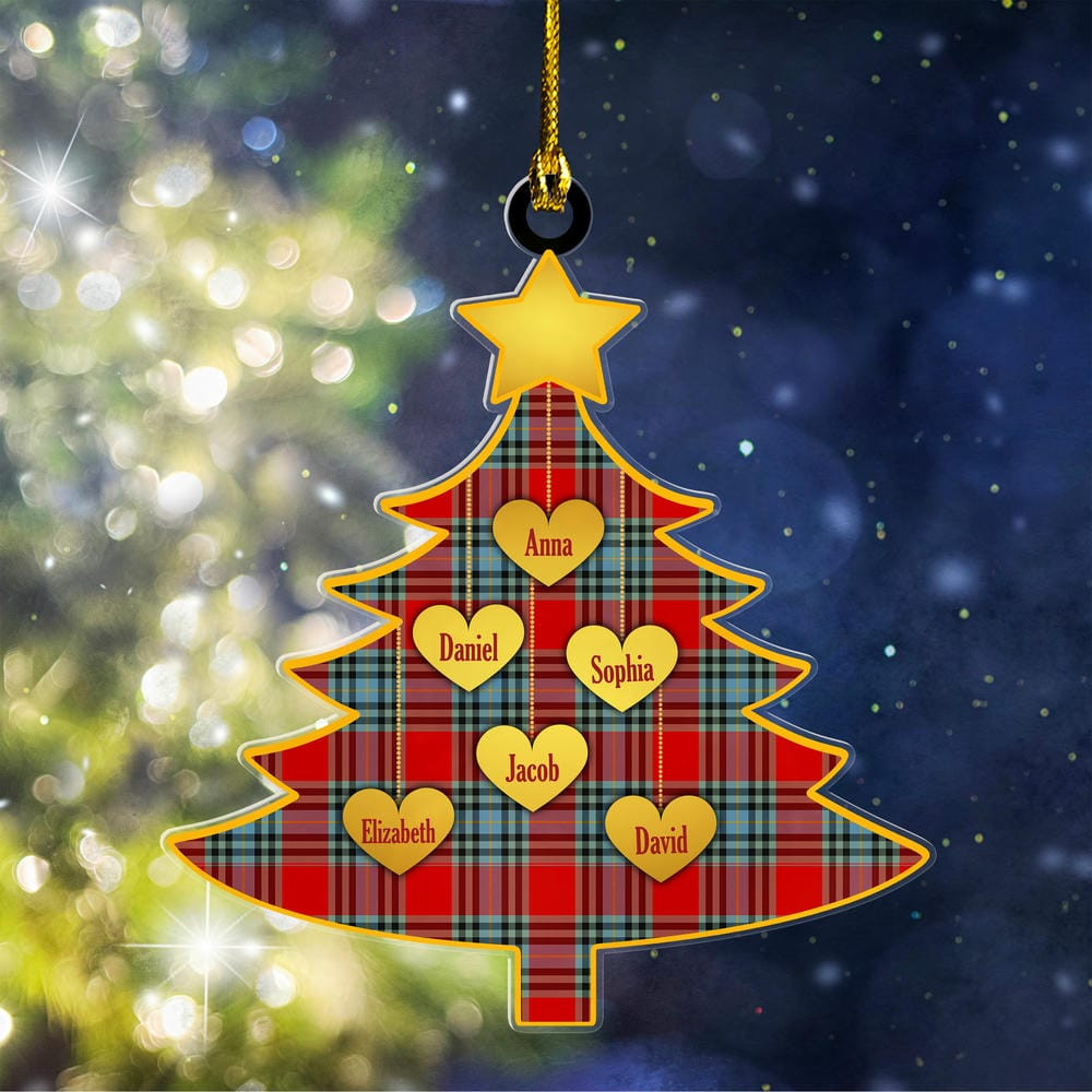 ScotsTee Shop Scottish MacLeay Clan Tartan Ornament Custom Name Family Christmas Tree