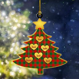 ScotsTee Shop Scottish Moncrieffe Clan Tartan Ornament Custom Name Family Christmas Tree