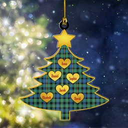 ScotsTee Shop Scottish Mouat Clan Tartan Ornament Custom Name Family Christmas Tree