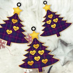 ScotsTee Shop Scottish Pride of Glencoe Clan Tartan Ornament Custom Name Family Christmas Tree