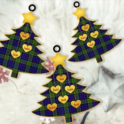 ScotsTee Shop Scottish Newman Clan Tartan Ornament Custom Name Family Christmas Tree
