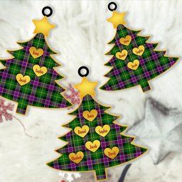 ScotsTee Shop Scottish Selkirk Clan Tartan Ornament Custom Name Family Christmas Tree