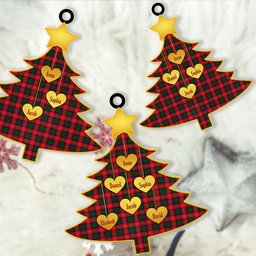 ScotsTee Shop Scottish Roxburgh District Clan Tartan Ornament Custom Name Family Christmas Tree
