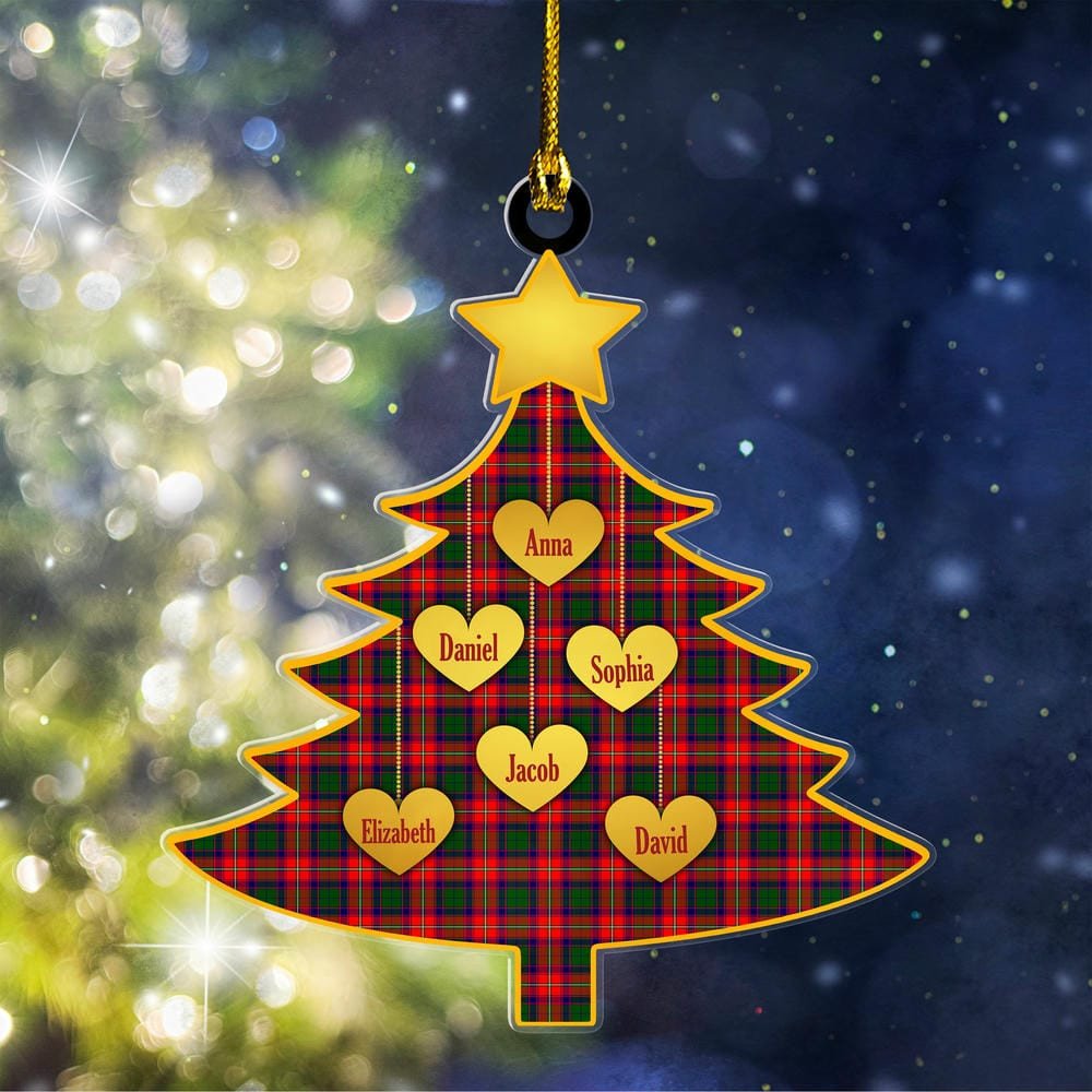 ScotsTee Shop Scottish Roxburgh District Clan Tartan Ornament Custom Name Family Christmas Tree