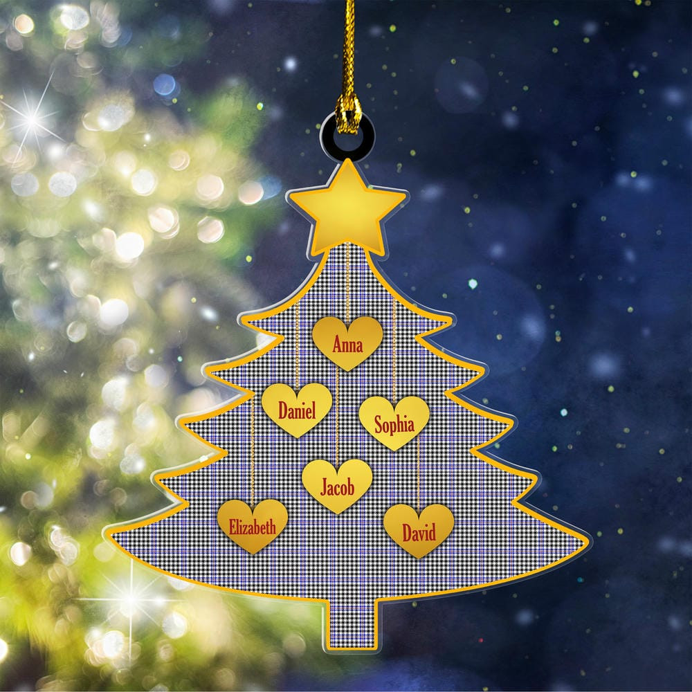 ScotsTee Shop Scottish Sir Walter Scott Clan Tartan Ornament Custom Name Family Christmas Tree