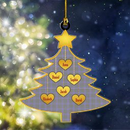ScotsTee Shop Scottish Sir Walter Scott Clan Tartan Ornament Custom Name Family Christmas Tree