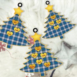 ScotsTee Shop Scottish Strathclyde District Clan Tartan Ornament Custom Name Family Christmas Tree