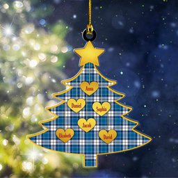 ScotsTee Shop Scottish Strathclyde District Clan Tartan Ornament Custom Name Family Christmas Tree