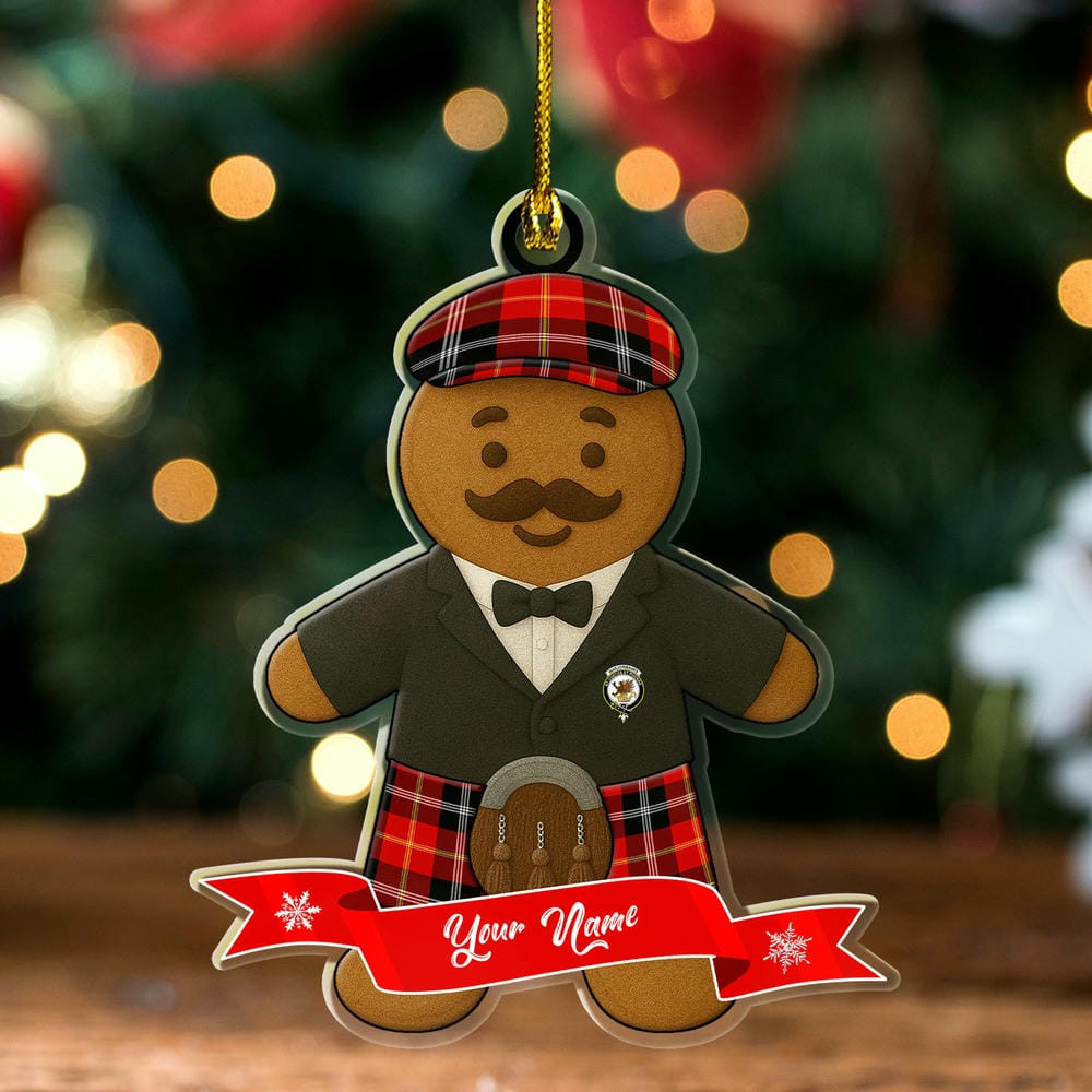 ScotsTee Shop Scottish Marjoribanks Clan Crest Tartan Ornament Custom Gingerbread Scotsman