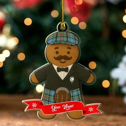 ScotsTee Shop Scottish Walkinshaw Clan Crest Tartan Ornament Custom Gingerbread Scotsman