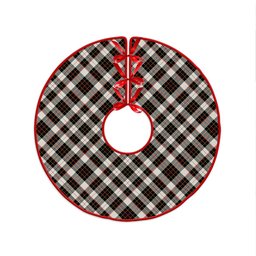 ScotsTee Shop Scottish Brodie Black & White Clan Crest Tartan Christmas Tree Skirt
