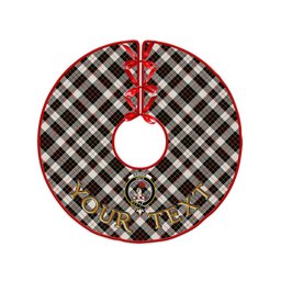 ScotsTee Shop Scottish Brodie Black & White Clan Crest Tartan Christmas Tree Skirt