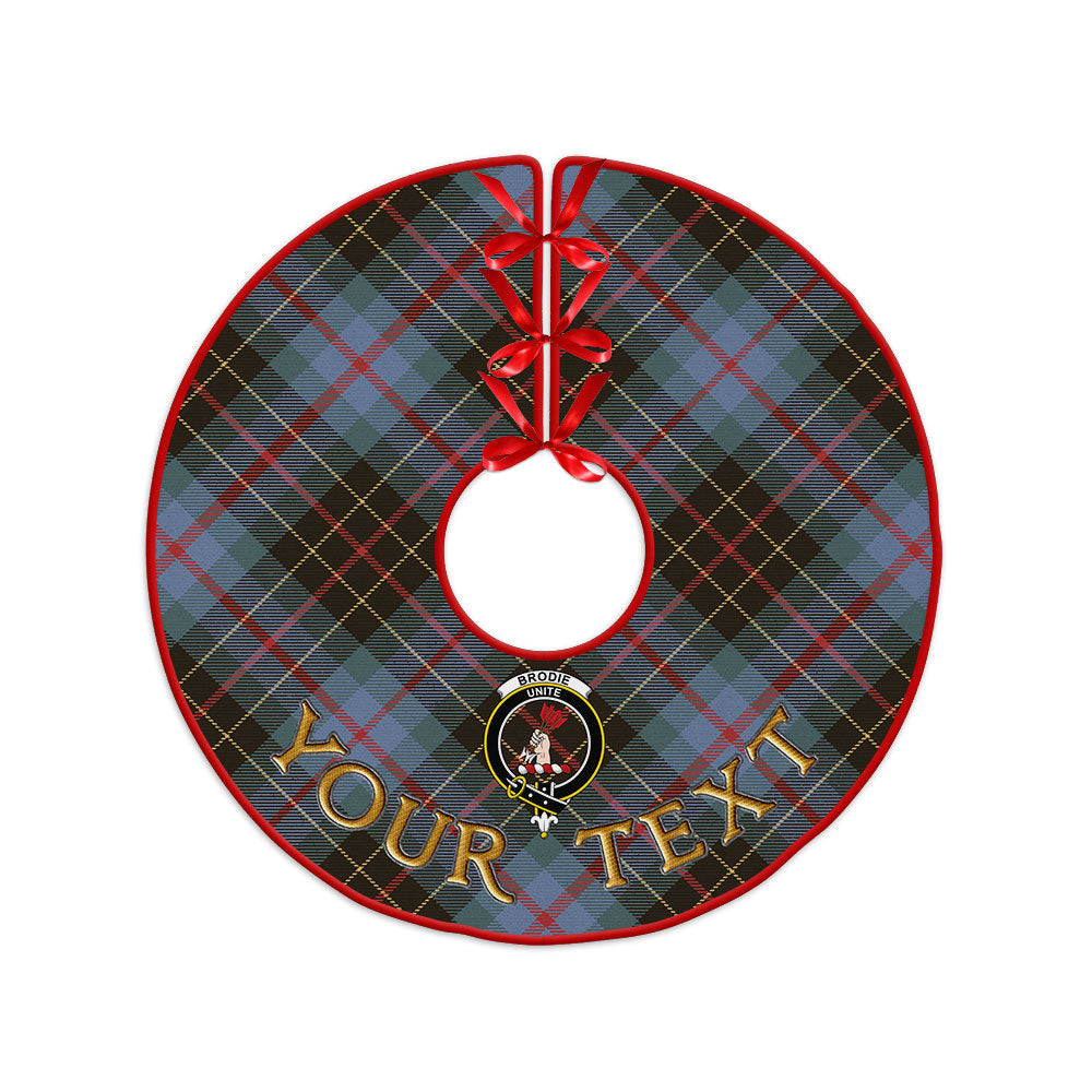 ScotsTee Shop Scottish Brodie Hunting Weathered Clan Crest Tartan Christmas Tree Skirt