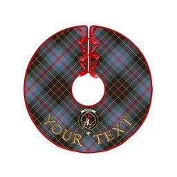 ScotsTee Shop Scottish Brodie Hunting Weathered Clan Crest Tartan Christmas Tree Skirt