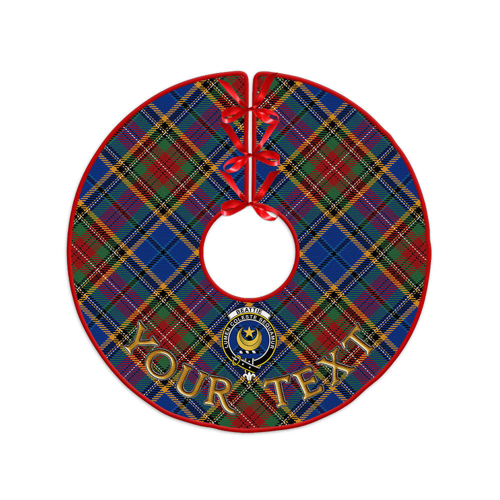 ScotsTee Shop Scottish Beattie Modern Clan Crest Tartan Christmas Tree Skirt