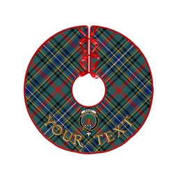 ScotsTee Shop Scottish Bisset Modern Clan Crest Tartan Christmas Tree Skirt