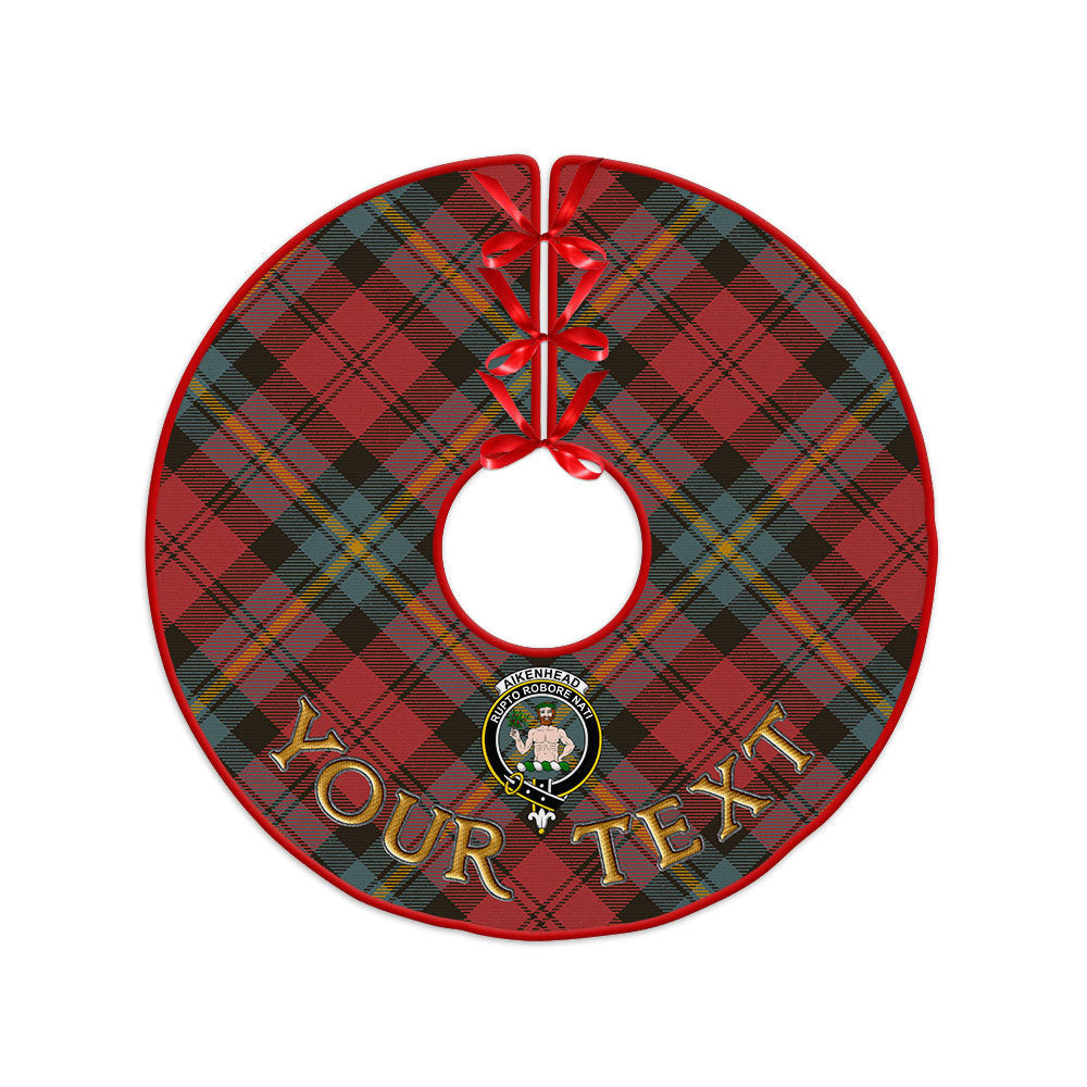 ScotsTee Shop Scottish Aitken Weathered Clan Crest Tartan Christmas Tree Skirt