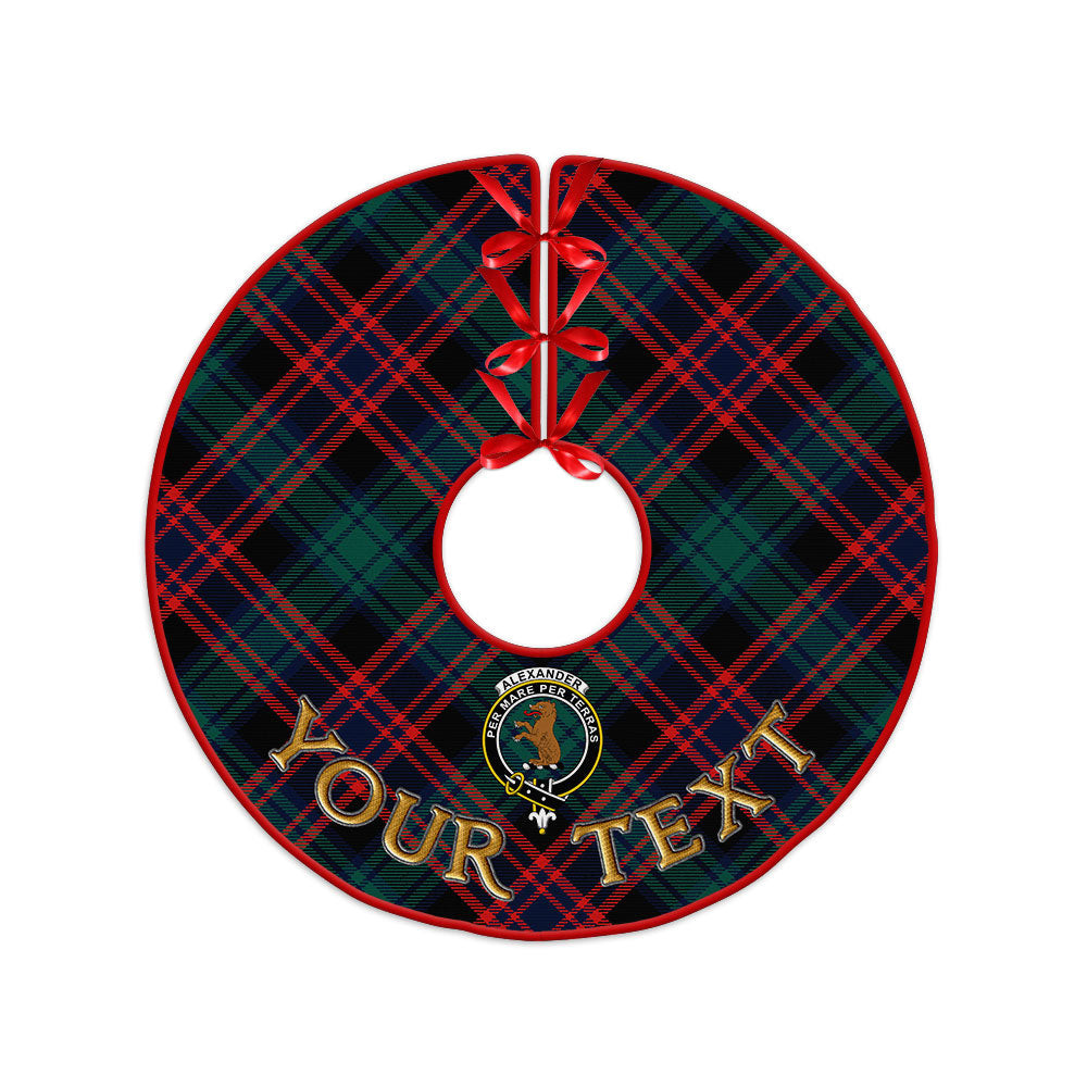 ScotsTee Shop Scottish Alexander Hunting Modern Clan Crest Tartan Christmas Tree Skirt