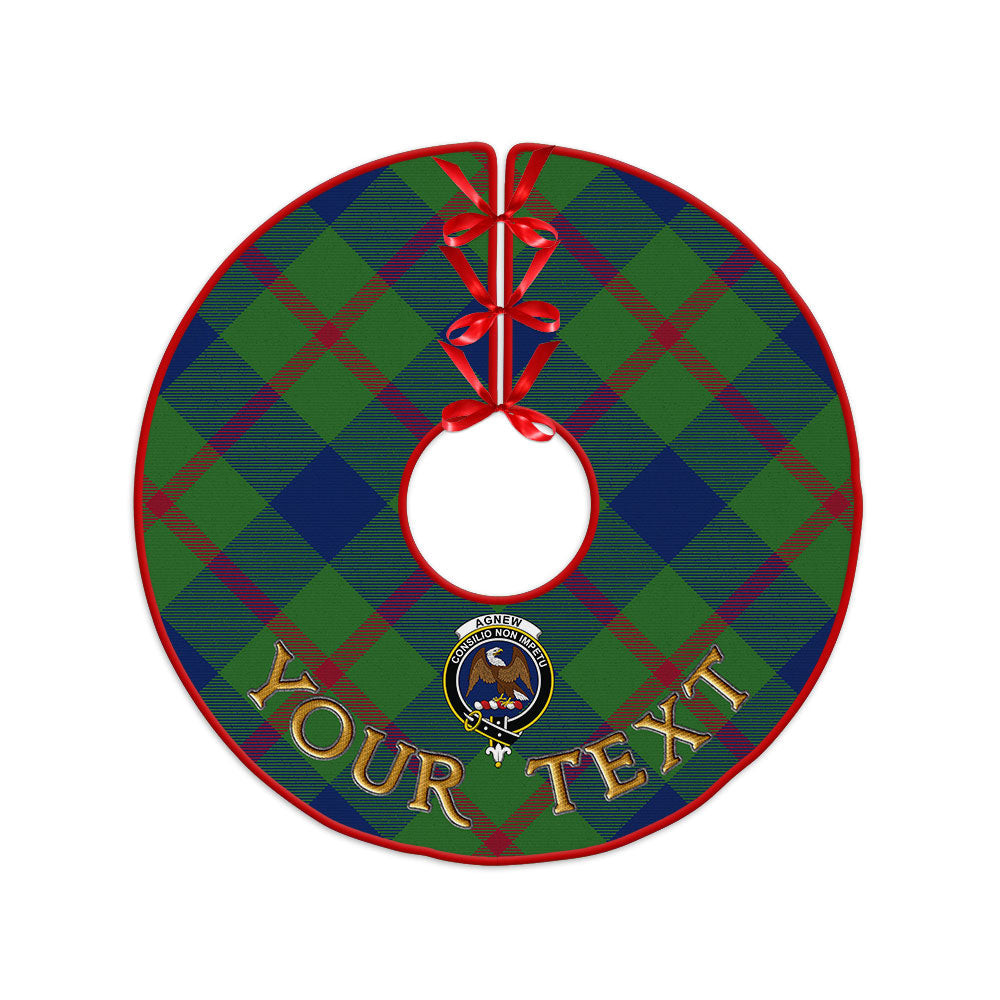 ScotsTee Shop Scottish Agnew (MacAgnew) Modern Clan Crest Tartan Christmas Tree Skirt