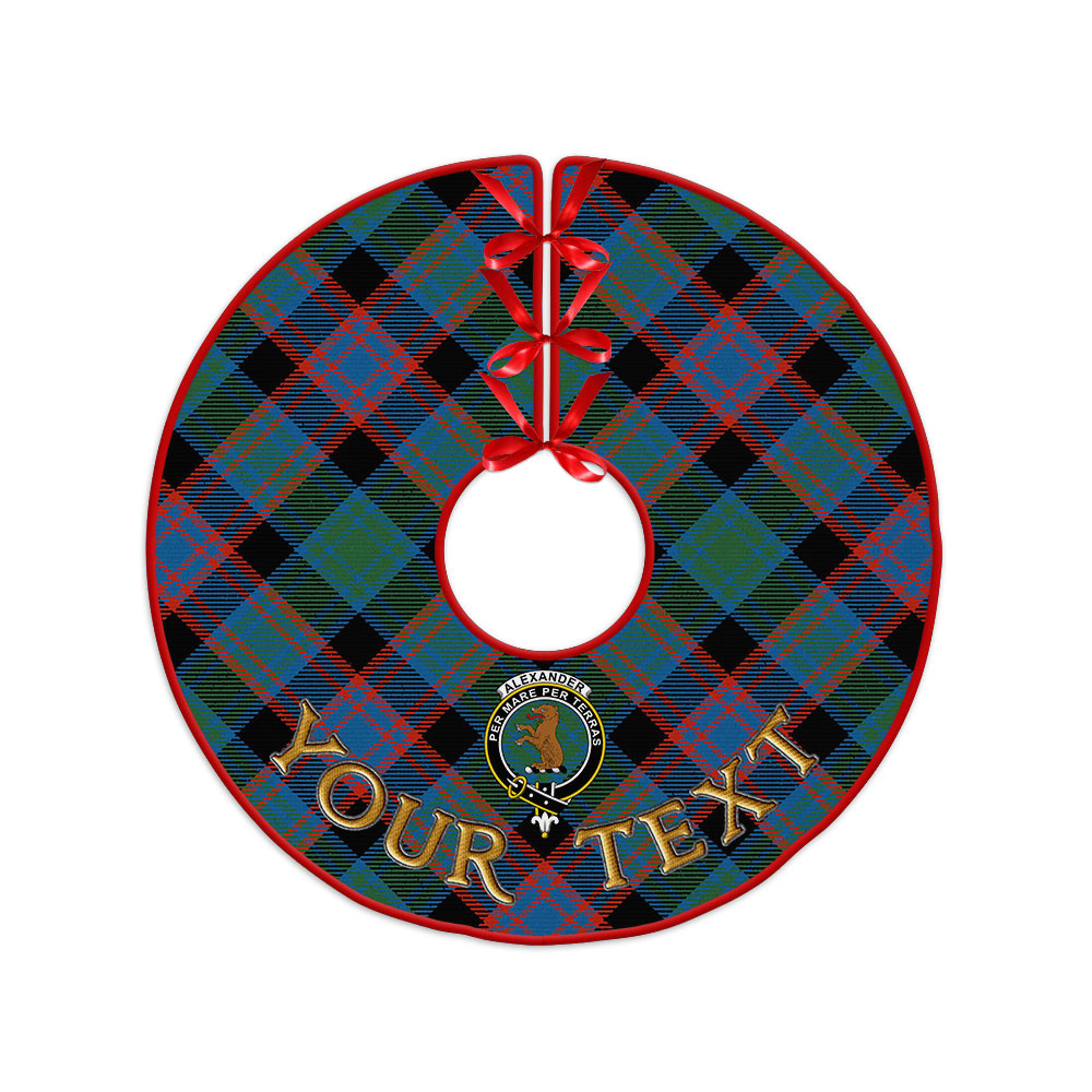 ScotsTee Shop Scottish Alexander Hunting Ancient Clan Crest Tartan Christmas Tree Skirt