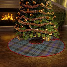 ScotsTee Shop Scottish Baird (Baines) Weathered Clan Crest Tartan Christmas Tree Skirt