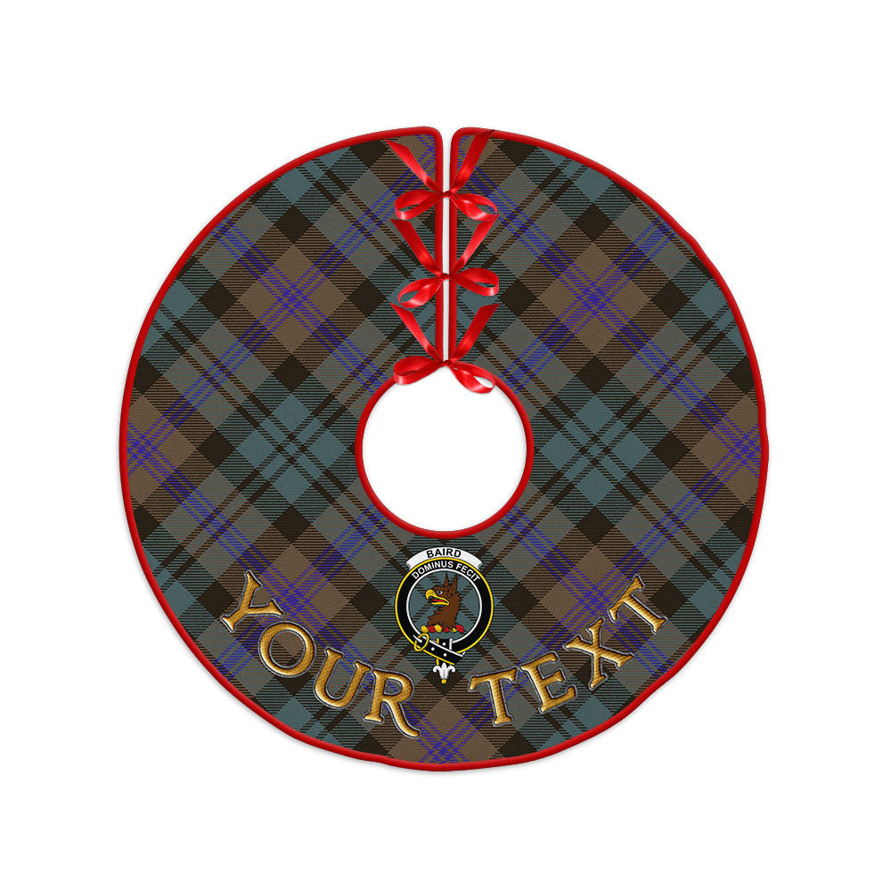 ScotsTee Shop Scottish Baird (Baines) Weathered Clan Crest Tartan Christmas Tree Skirt