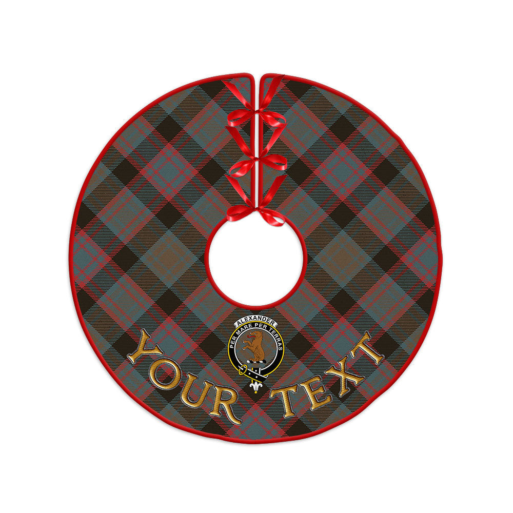 ScotsTee Shop Scottish Alexander Hunting Weathered Clan Crest Tartan Christmas Tree Skirt