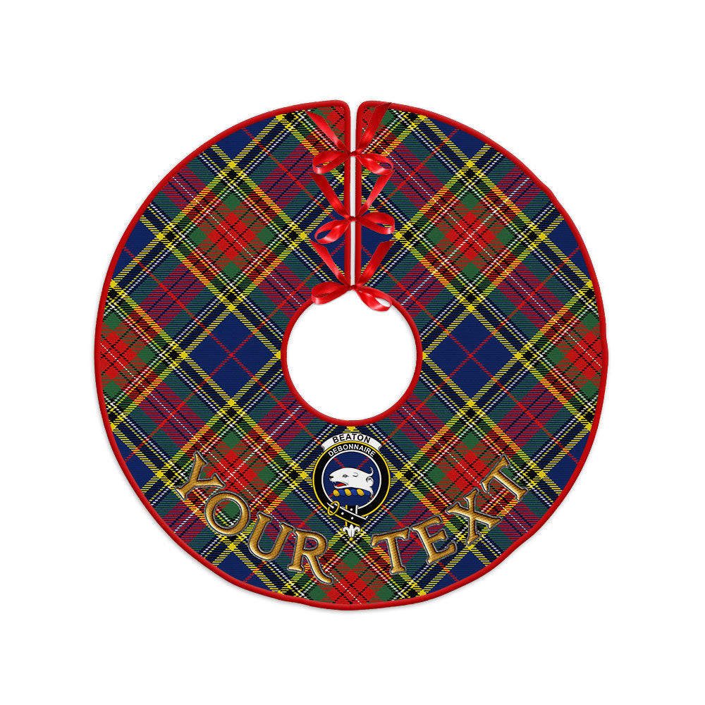 ScotsTee Shop Scottish Beaton Modern Clan Crest Tartan Christmas Tree Skirt