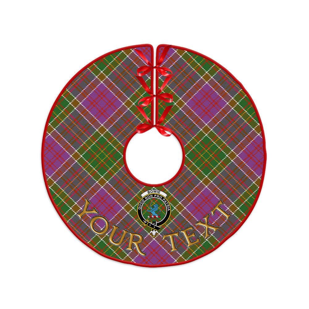 ScotsTee Shop Scottish Bowie Ancient Clan Crest Tartan Christmas Tree Skirt