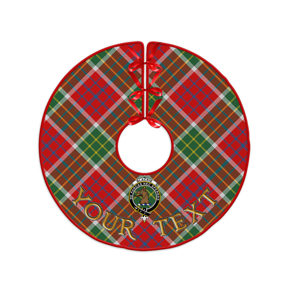 ScotsTee Shop Scottish Blackie Modern Clan Crest Tartan Christmas Tree Skirt