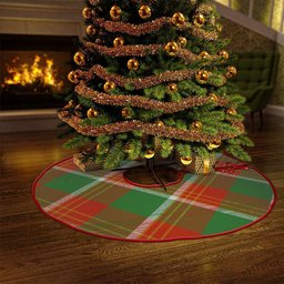 ScotsTee Shop Scottish Brisbane Ancient Clan Crest Tartan Christmas Tree Skirt