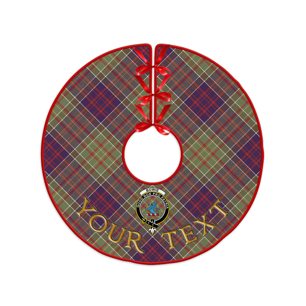 ScotsTee Shop Scottish Bowie Weathered Clan Crest Tartan Christmas Tree Skirt