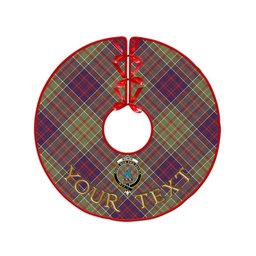 ScotsTee Shop Scottish Bowie Weathered Clan Crest Tartan Christmas Tree Skirt