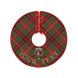 ScotsTee Shop Scottish Ainslie Ancient Clan Crest Tartan Christmas Tree Skirt