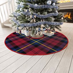 ScotsTee Shop Scottish Aitken Modern Clan Crest Tartan Christmas Tree Skirt