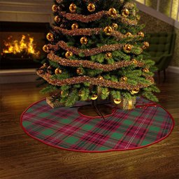 ScotsTee Shop Scottish Ainslie Modern Clan Crest Tartan Christmas Tree Skirt