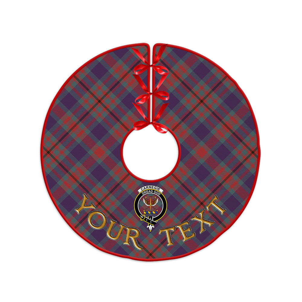 ScotsTee Shop Scottish Carnegie Weathered Clan Crest Tartan Christmas Tree Skirt