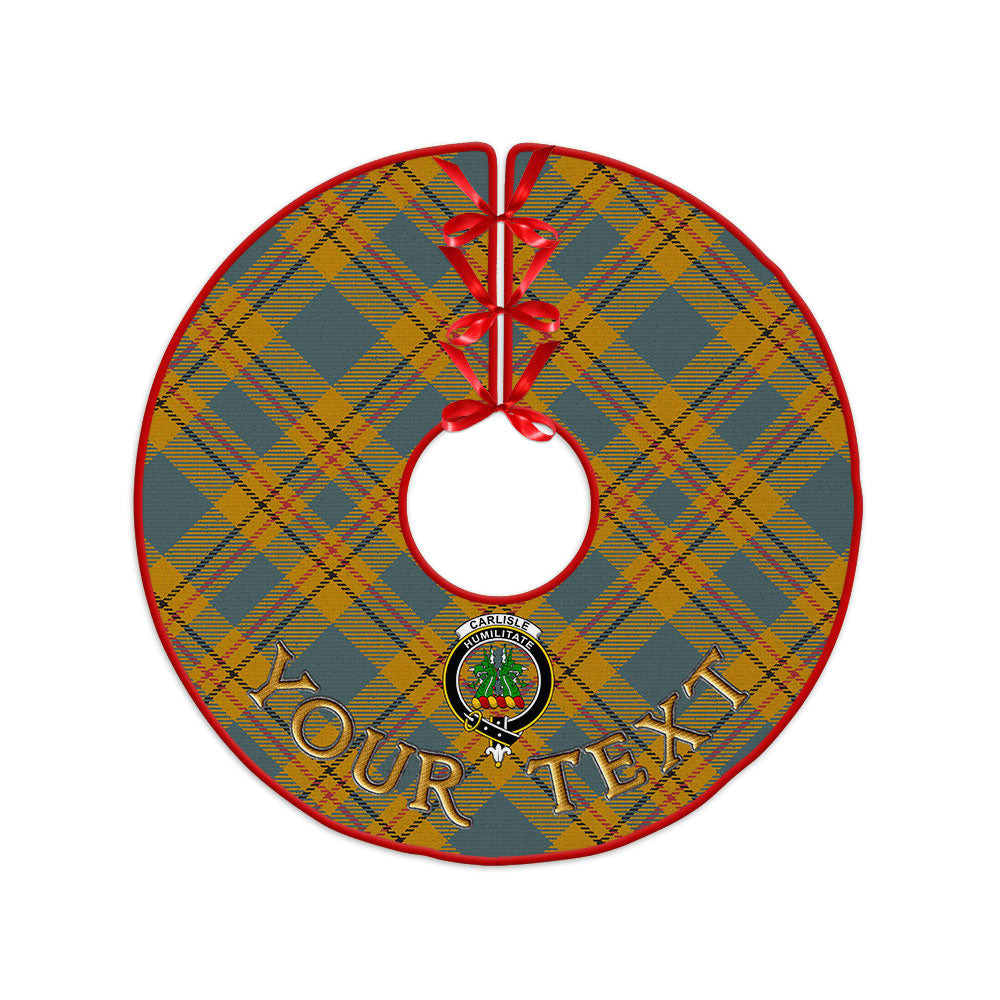 ScotsTee Shop Scottish Carlisle (Carlill) Weathered Clan Crest Tartan Christmas Tree Skirt