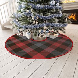 ScotsTee Shop Scottish Brown (Broun) Weathered Clan Crest Tartan Christmas Tree Skirt