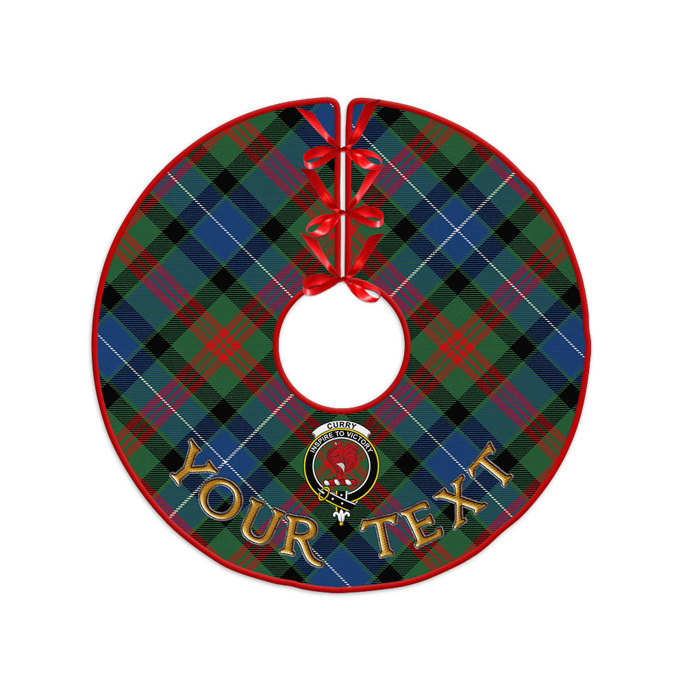 ScotsTee Shop Scottish Curry (Currie) Modern Clan Crest Tartan Christmas Tree Skirt