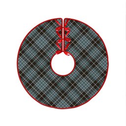 ScotsTee Shop Scottish Clark (Clergy) Weathered Clan Crest Tartan Christmas Tree Skirt